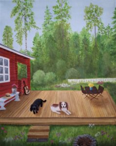 Mökillä, 40x50cm