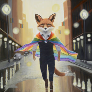 "Never dim to make others comfortable", 90x90x4cm