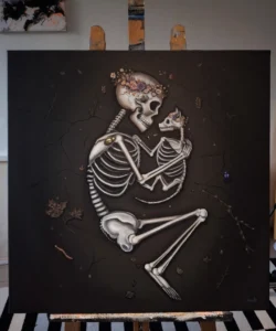 'Where love still lives', 70x70x2cm
